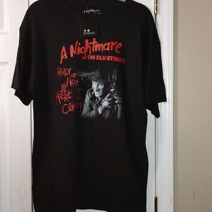 A Nightmare on Elm  Street Tshirt Ready or Not Here I Come  Sz L